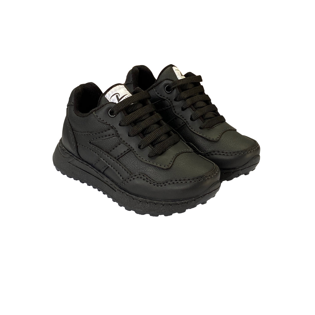 Zapatos Deportivos Colegial de trenzas Pocholin NEGRO