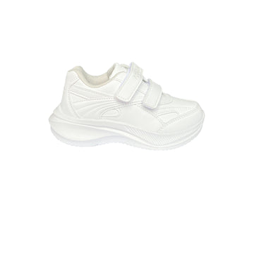 Zapatos Deportivos Colegial de cierre mágico unisex Pocholin  BLANCO (INCLUYE CARTUCHERA)