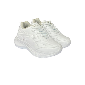 Zapatos Deportivos Colegial de trenzas unisex Pocholin BLANCO (INCLUYE CARTUCHERA)