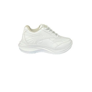 Zapatos Deportivos Colegial de trenzas unisex Pocholin BLANCO (INCLUYE CARTUCHERA)