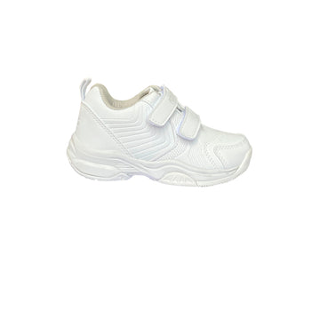 Zapatos Deportivos Colegial de cierre mágico unisex Pocholin BLANCO (INCLUYE CARTUCHERA)