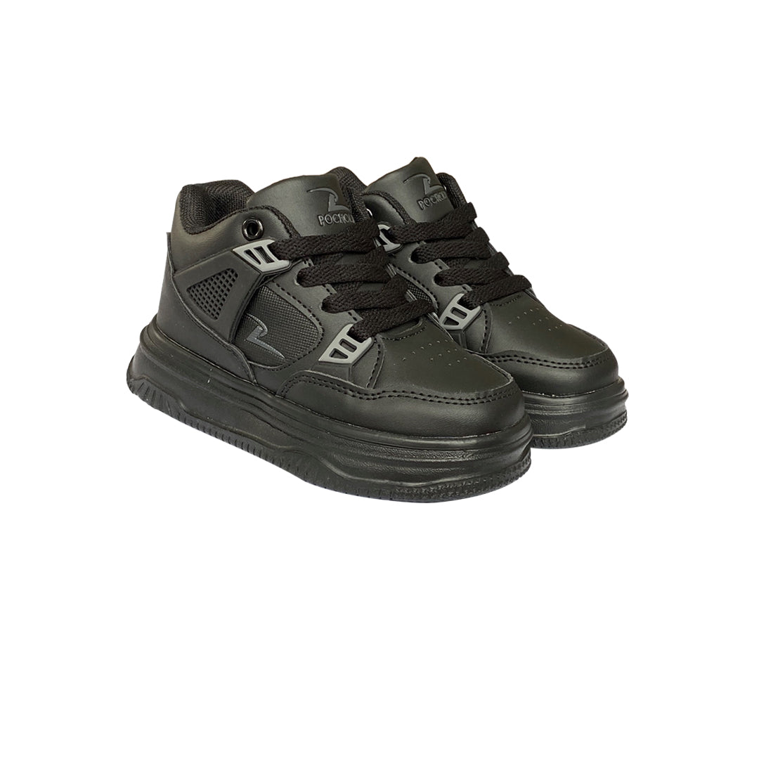 Zapatos deportivos Colegial de trenzas unisex Pocholin NEGRO  (INCLUYE CARTUCHERA)