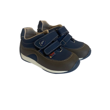 Zapatos de bebé y niño Pocholin león Azul Marino/Marrón Oscuro