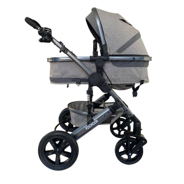 Coche con moisés y portabebe Gris Pocholin