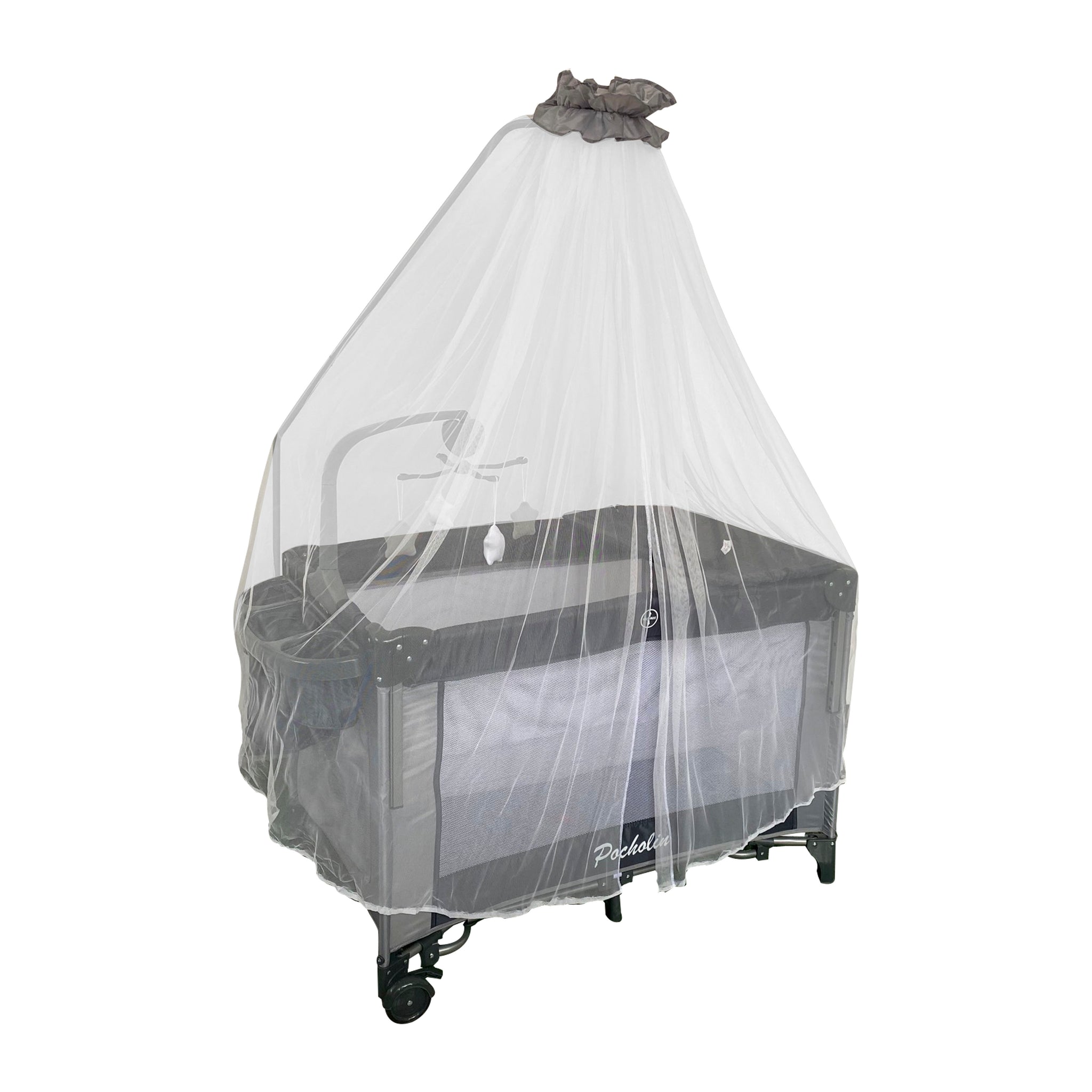 Corral cuna tipo colecho mecedor Pocholin Gris