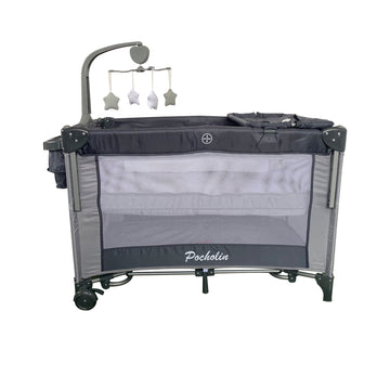 Corral cuna tipo colecho mecedor Pocholin Gris