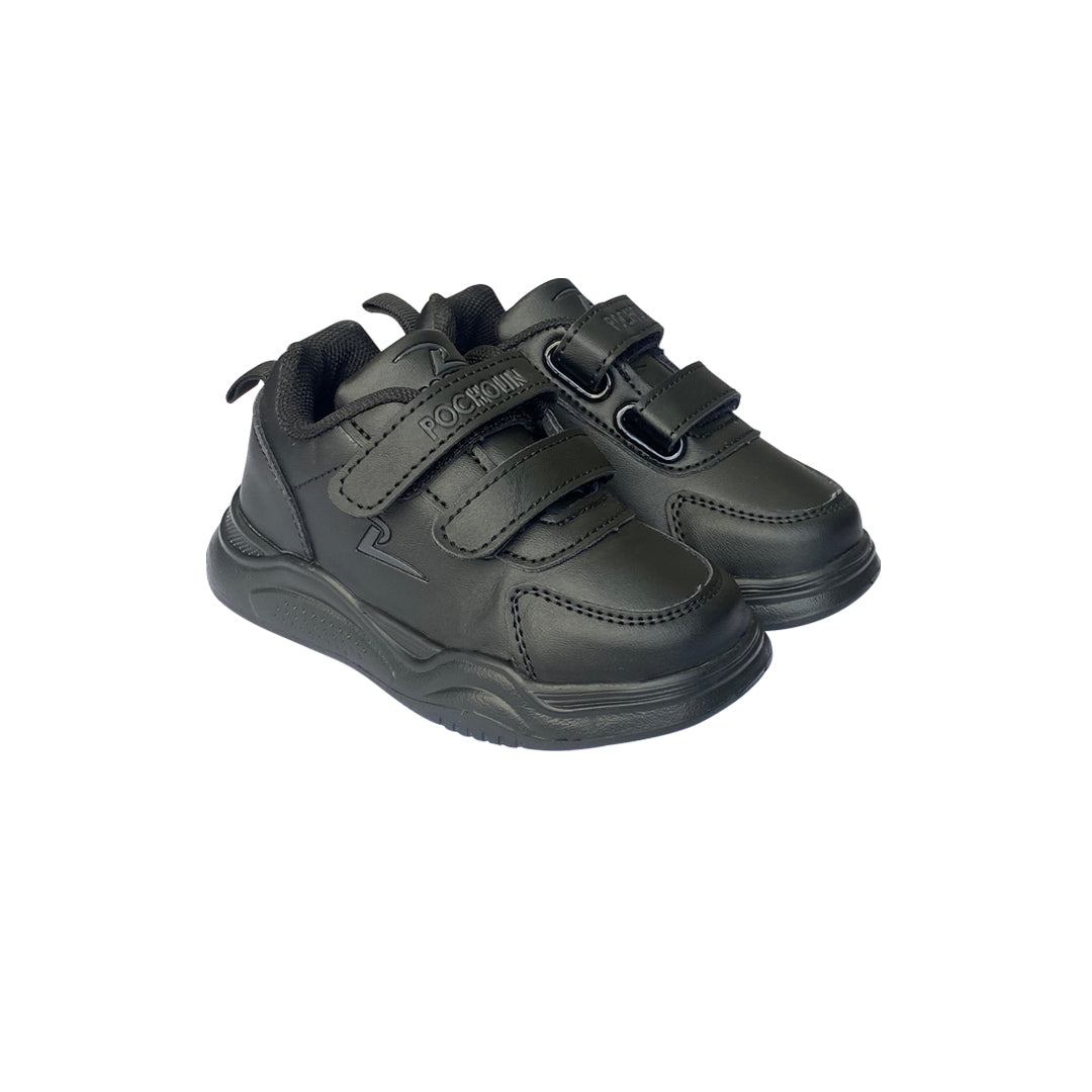 Zapatos Deportivos Colegial de cierre mágico unisex Pocholin  NEGRO (INCLUYE CARTUCHERA)