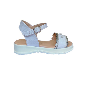 Sandalias Mini Chic blanca / plateada