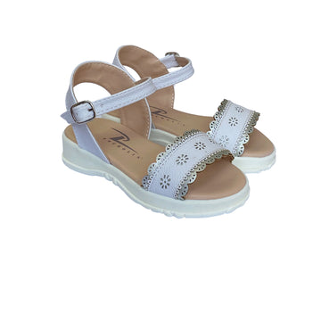 Sandalias Mini Chic blanca / plateada
