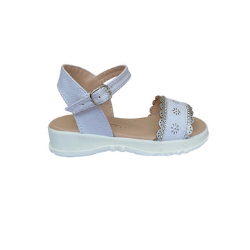 Sandalias Mini Chic blanca / plateada