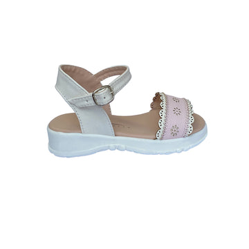 Sandalias Mini Chic rosada / beige