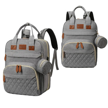 Pañalera - cuna gris