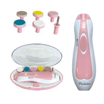 Cortaúñas Lima eléctrico para bebé rosado