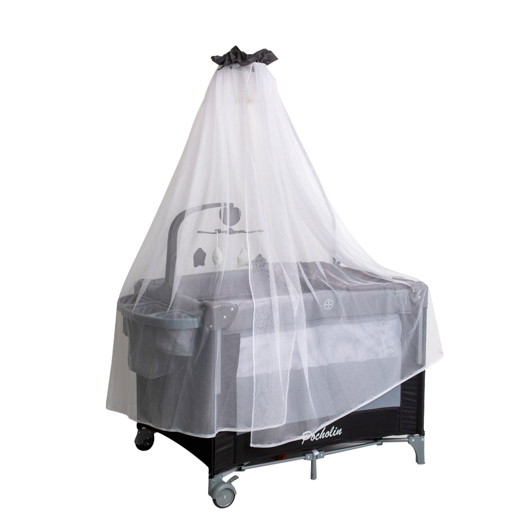 Corral cuna tipo colecho mecedor Pocholin Negro