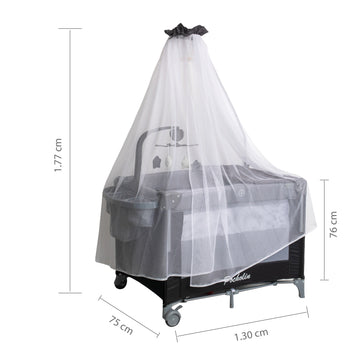 Corral cuna tipo colecho mecedor Pocholin Negro