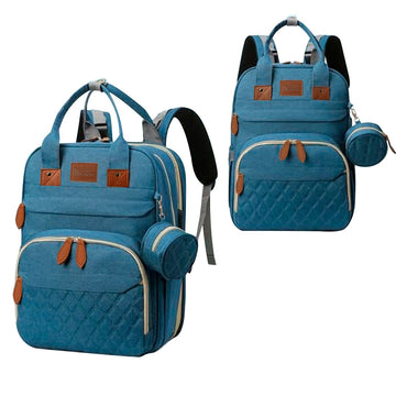 Pañalera - cuna azul claro