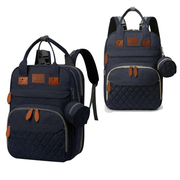 Pañalera - cuna azul marino