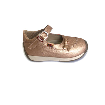 Zapatos de bebé y niña Pocholin león oro rosa