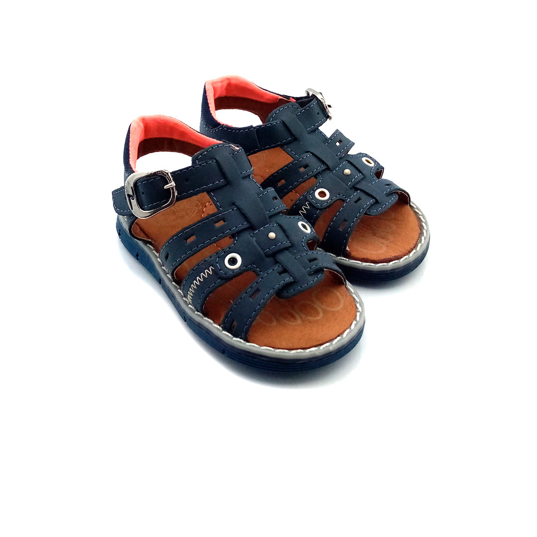 Sandalias de bebé y niño Pocholin Azul Marino Gris