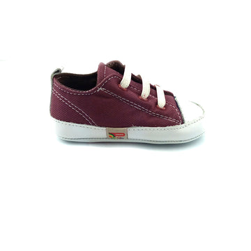 Zapato tipo converse para bebé vinotinto