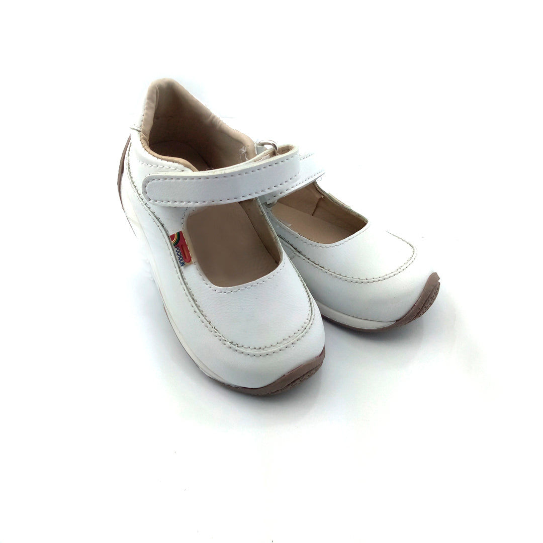 Zapatos de bebé y niña Pocholin león blanco
