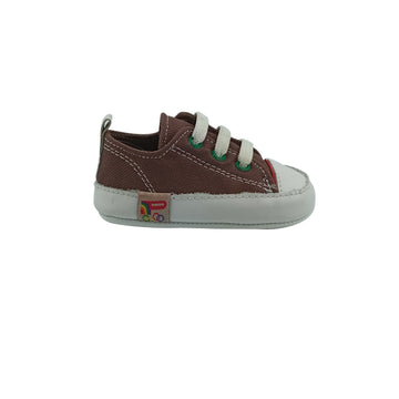 Zapato tipo converse para bebé marrón